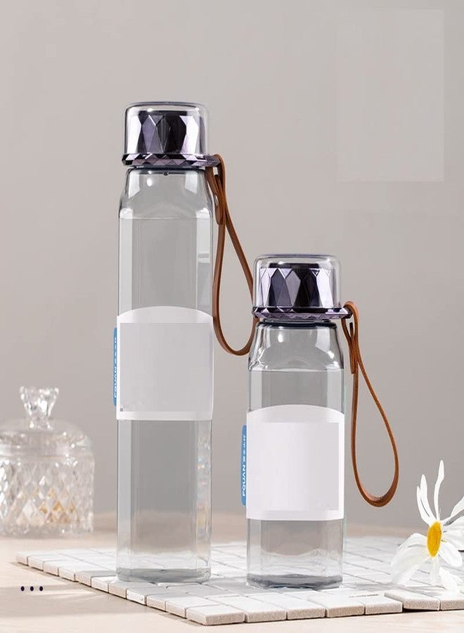 TEMSON Plastic Water Bottle for Home, Office, Gym, Picnic and Travelling – Transparent Stylish Plastic Bottle for Kids, Boys, Girls, Fridge Bottles (Assorted Color) – 1 PCS – 550 ML(FQ-3918-2) (Purple) - Image 1