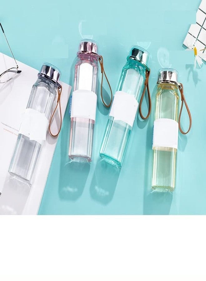 TEMSON Plastic Water Bottle for Home, Office, Gym, Picnic and Travelling – Transparent Stylish Plastic Bottle for Kids, Boys, Girls, Fridge Bottles (Assorted Color) – 1 PCS – 550 ML(FQ-3918-2) (Purple) - Image 2