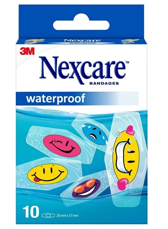 3M Nexcare Waterproof Kids Bandages, 10 Pieces