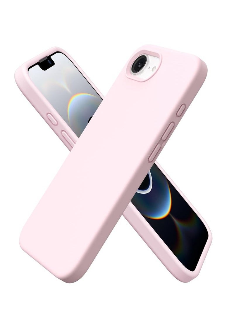 TIGER iPhone 16e Case Cover 6.1-Inch – Premium Silicone Protective Phone Case with Soft Microfiber Lining, Anti-Scratch Shockproof Bumper, Slim Fit Drop Protection, Durable & Lightweight Grip-Friendly Cover for iPhone 16e – Daily Use & Stylish Design Chalk Pink - Image 1
