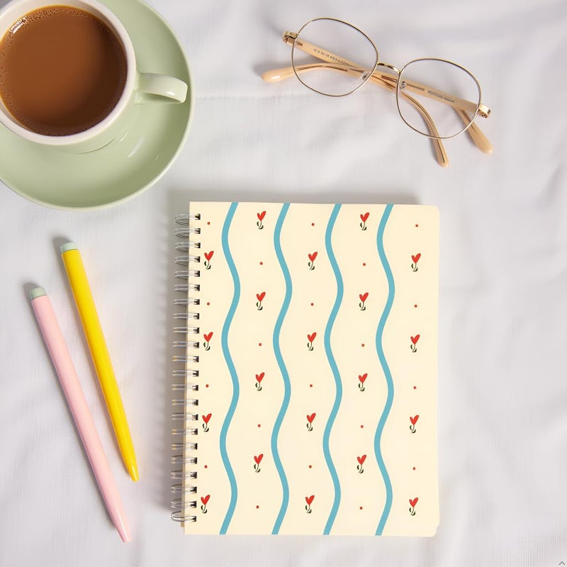 Pearhead Floral Hardcover Spiral Notebook, 8x10 College-Ruled Journal with Perforated Pages, 200 Lined Pages for Note Taking, Journaling & Planning - Image 5