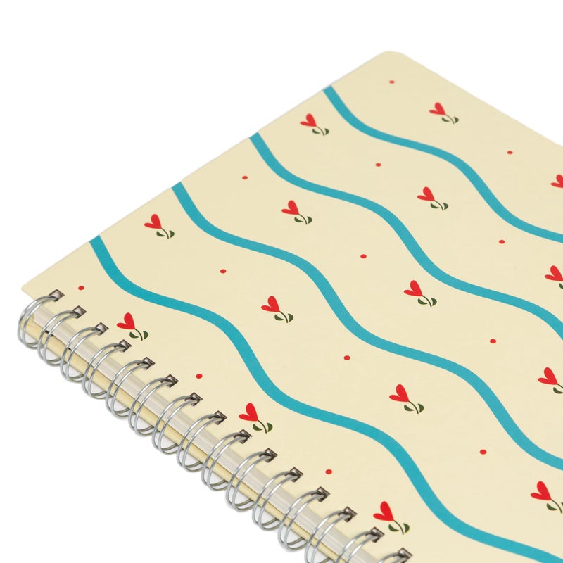 Pearhead Floral Hardcover Spiral Notebook, 8x10 College-Ruled Journal with Perforated Pages, 200 Lined Pages for Note Taking, Journaling & Planning - Image 3