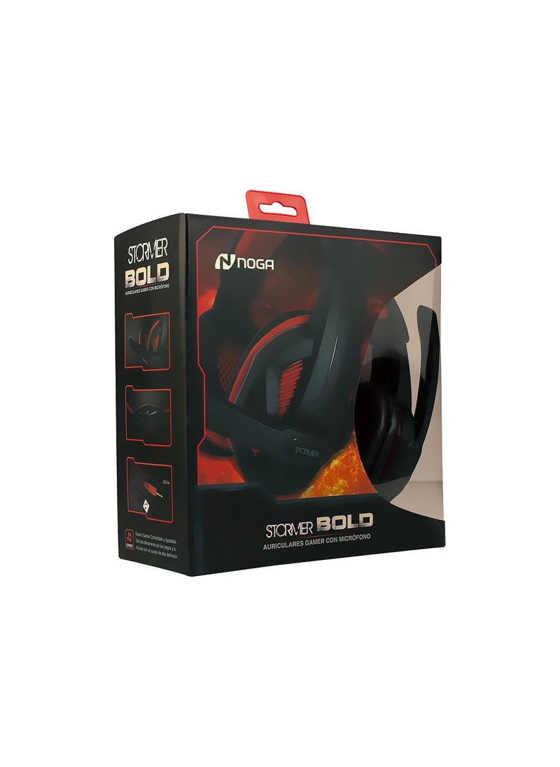NOGA GAMER HEADPHONES WITH MICROPHONE AND LEDS noga bold  - Image 3