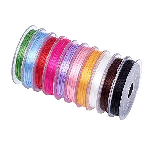Deziine� 10 Rolls Mixed Color Crystal Elastic Cord Strong Stretchy Beading Thread String 0.8mm - Image 5