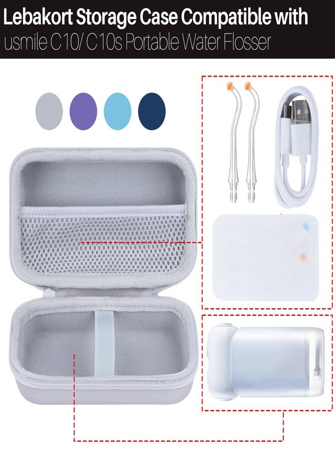Lebakort Storage Case Compatible with usmile C10/ C10s Portable Water Flosser (Gray Case - Image 3