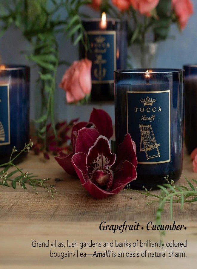TOCCA Amalfi 10oz Candle - Grapefruit & Cucumber Scented, Hand Poured Soy-Wax Blend with 100% Cotton Wick, 60 Hour Burn Time - Image 2
