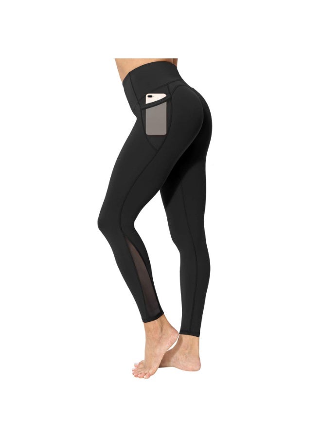 Yoga Pants with Pockets, High Waisted Tummy Control Stretch Pants for Gym Workout Running Fitness Sports - Image 1