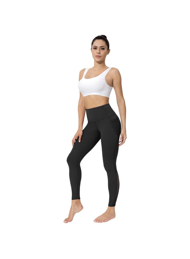 Yoga Pants with Pockets, High Waisted Tummy Control Stretch Pants for Gym Workout Running Fitness Sports - Image 2