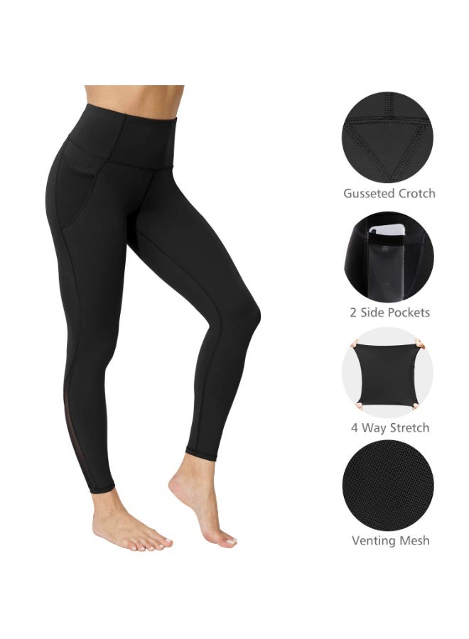Yoga Pants with Pockets, High Waisted Tummy Control Stretch Pants for Gym Workout Running Fitness Sports - Image 4