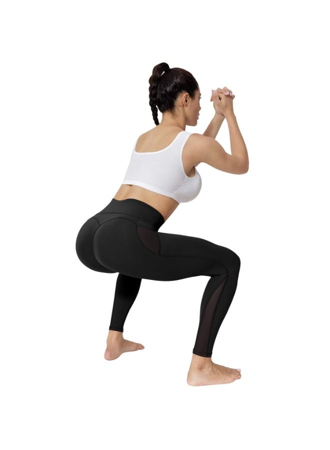 Yoga Pants with Pockets, High Waisted Tummy Control Stretch Pants for Gym Workout Running Fitness Sports - Image 5