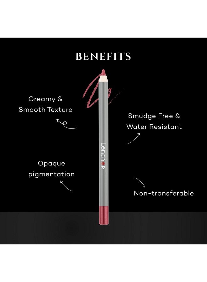 لينفور قلم تحديد الشفاه ريبيل، مقاوم للماء وطويل الأمد، أقلام تحديد الشفاه بلمسة نهائية غير لامعة، طرف مدبب مع محدد شفاه دقيق للنساء والفتيات، أحمر 06 - Image 2