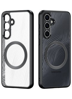 DUX DUCIS DUX DUCIS Aimo Case Anti-Yellowing Clear [Hard PC Back & Soft TPU Bumper] Magnetic Wireless Charging Shockproof Protective Phone Case Cover compatible with Samsung Galaxy S24 Fe (Black)  - Image 1