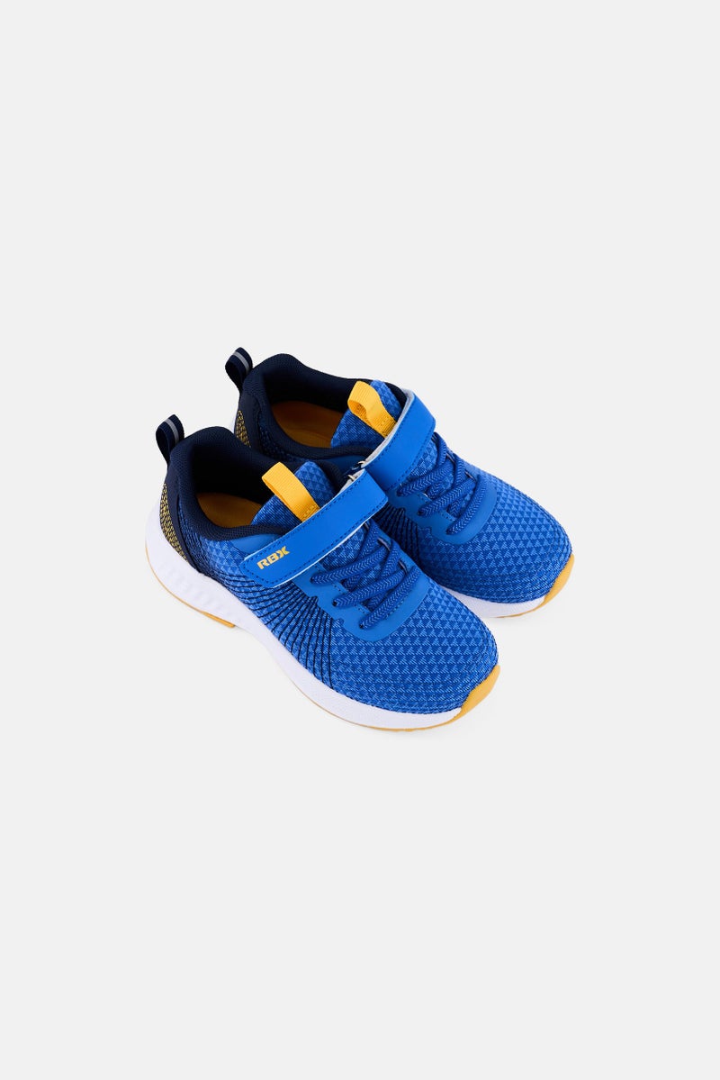 RBX Toddlers Boy Brand Logo Velcro Closure Outdoor Shoes, Blue - Image 2