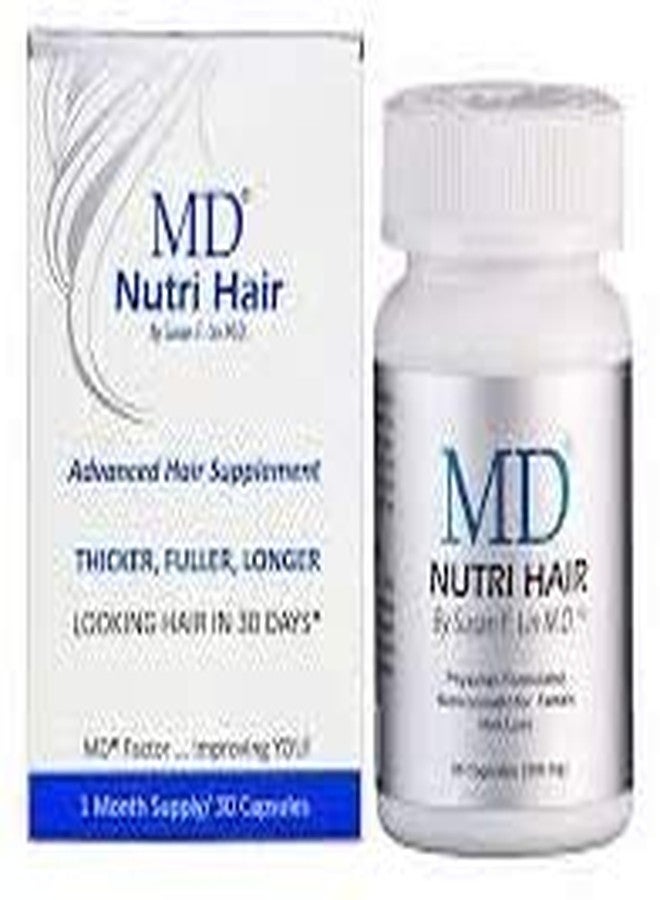 MD Nutri Hair Growth Supplement con biotina (30 cápsulas) | Previene la caída del cabello, minimiza la caída del cabello, el adelgazamiento, la rotura y promueve el cabello más largo y grueso | Formul - Image 1