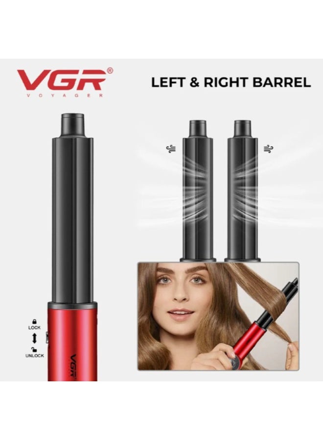 VGR 5-in-1 Professional Hot Air Styler with 110,000 RPM BLDC Motor – Fast Drying, Curling & Styling in One Tool High-Speed Ionic Hair Styler with Interchangeable Attachments, Adjustable Settings & Foldable Design for Easy Use - Red red - Image 2
