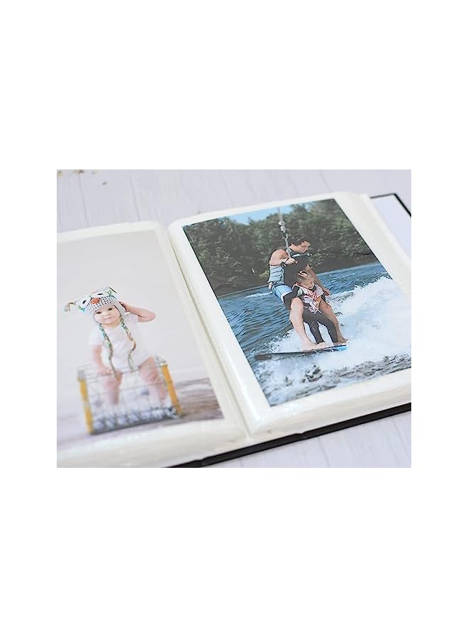 The Bros ألبوم صور صغير ألبوم أسود يحمل 100 صورة 4x6 ألبوم صور مصغر للعائلة، الطفل، عيد الميلاد، الزفاف، الذكرى السنوية، التخرج - Image 2