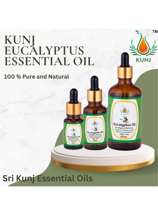 KUNJ Eucalyptus Essential Oil (Eucalyptus globulus) 100% Pure & Natural Undiluted Therapeutic Grade, For Healthy Skin, Hair, and Body - Revitalizing & Nourishing Care for Face - 100ml - Image 3