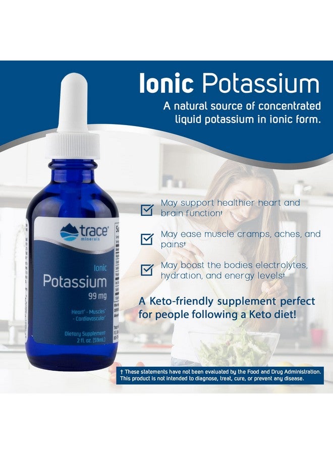 Trace Minerals معادن تتبع؛ مكمل غذائي سائل أيوني للبوتاسيوم؛ 99 ملغ بوتاسيوم و72+ معدن تتبع يعزز الإلكتروليتات وترطيب مستويات الطاقة ووظيفة الدماغ؛ 2 أونصة سائلة (1 عبوة) 33 حصة - Image 3