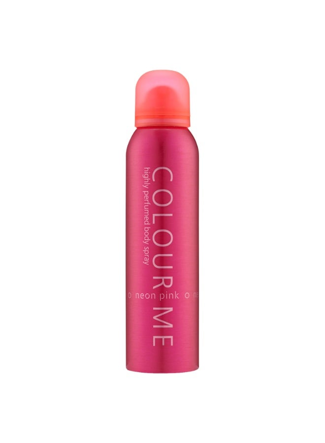 highly perfumed body spray neon pink for women 150ml