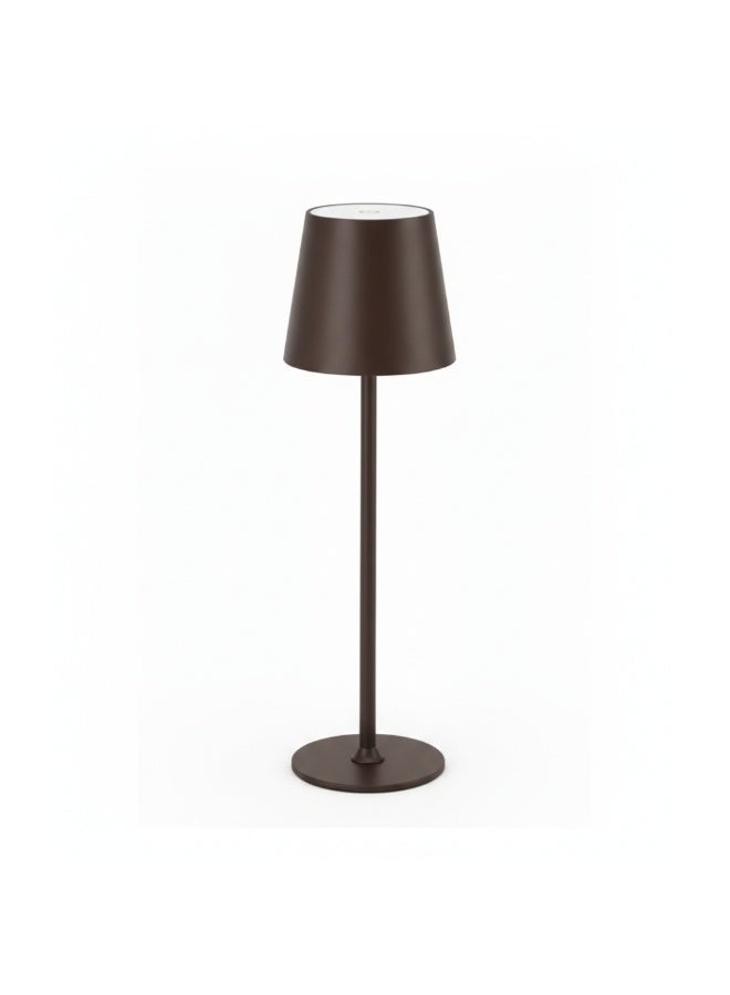 zentora LED Cordless Table Lamp, Rechargeable Brown Desk lamp 5000mAh Battery Operated Table Light 3 Color Dimming Metal Shell Touch Lamps for Bedrooms Restaurant Bedroom Bars (Brown) - Image 2