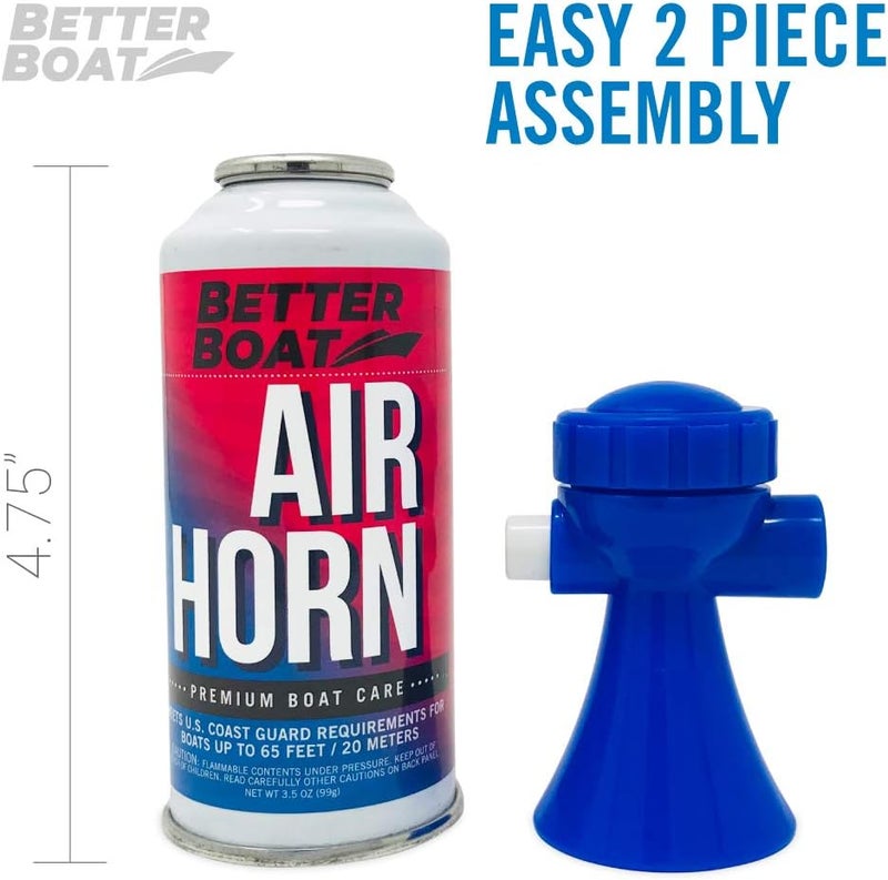 Better Boat Large 3.5oz Marine Safety Air Horn, Very Loud Handheld Fog Horn, Compressed Can 3.5oz for Boating and Walking Safety - Image 5