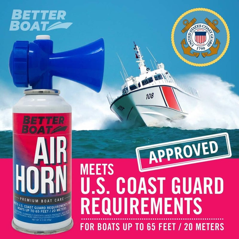 Better Boat Large 3.5oz Marine Safety Air Horn, Very Loud Handheld Fog Horn, Compressed Can 3.5oz for Boating and Walking Safety - Image 3
