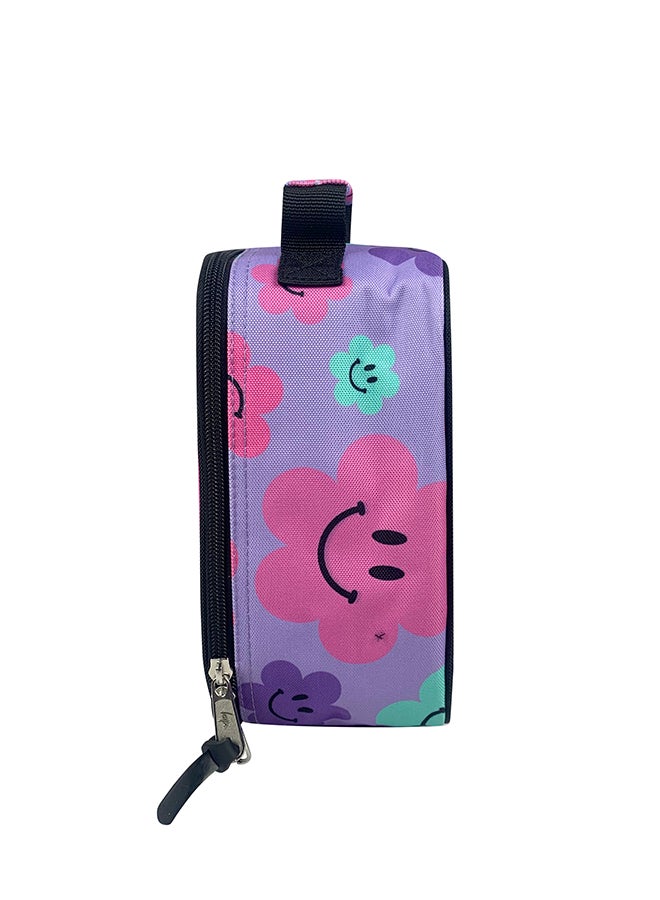 Hype Lunch Bag Insulated Purple Happy Flowers - Image 2