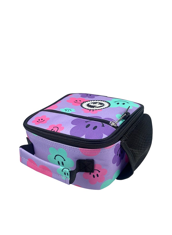 Hype Lunch Bag Insulated Purple Happy Flowers - Image 4