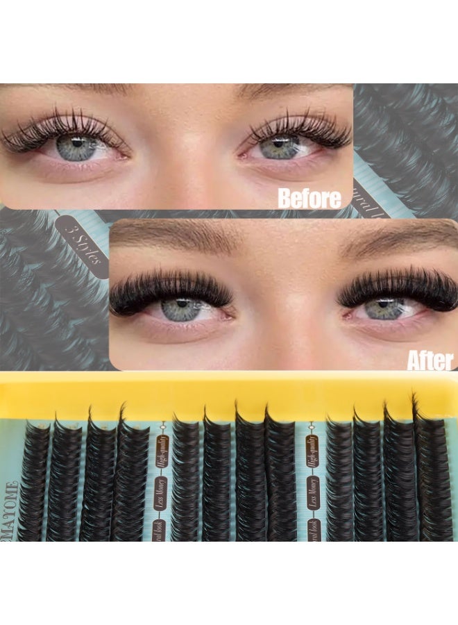 CMAYOME 240PCS 3Styles( Mix8-16mm )DIY Lash Clusters Kit | 30D/40D/50D Natural Look | Bond + Seal with Vitamin E | False Eyelashes Extensions with Tweezer |  High Quality,Easy To Apply At Home - Image 5