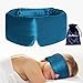 iCooBreeze 100 Natural Silk Eye Mask for Women Men Soft Pressureless Cooling Blackout Eye Covers for Sleeping Large Size Sleep Mask fits All Heads Adjustable 1PC Vivid Blue - Image 1