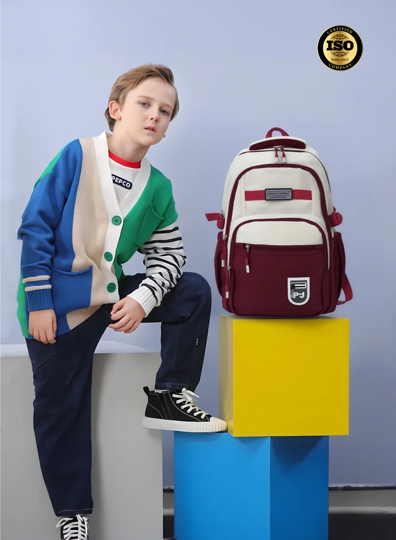 PARAJOHN  Parajohn Junior 20L School Backpack for Kids – Lightweight Polyester Bookbag with Hidden Back Pocket  | Best Price UAE