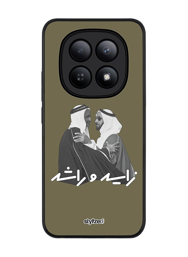 For Xiaomi Redmi Note 15 5G / Poco M8 Case,Slim fit Camera Protection, Shockproof Thin Phone cover  - Sheikh Zayed And Sheikh Rashid Crocodile Green