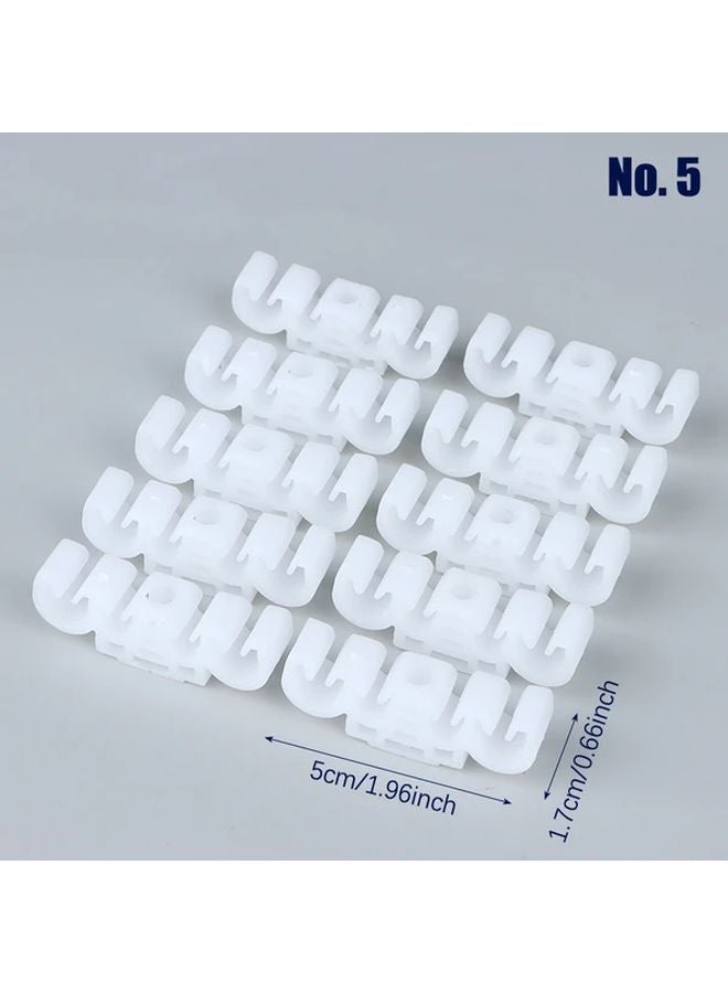 No 5 Single Grid 10pcs Santana Chery Underbody Pipe Fixing Hook Vacuum Hose Clamp - Image 5
