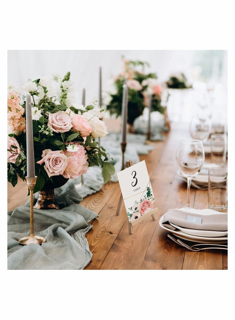 Mini Wooden Easel Desktop Small Easel Wooden Photo Frame Tripod Digital Oil Painting Display Mini Easel Advertising Display Stand 10 Pieces - Image 5