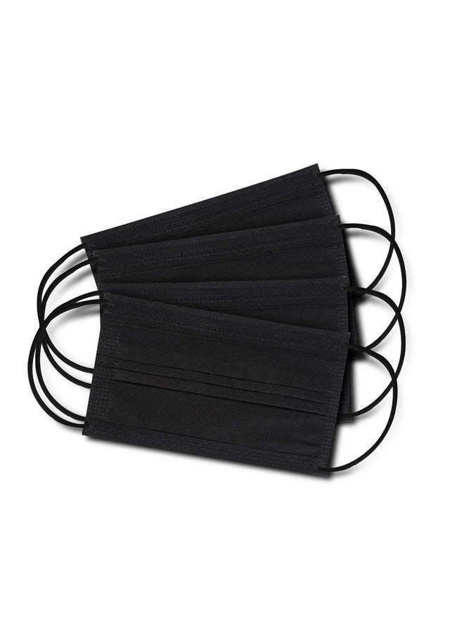 ASGARD Nonwoven Fabric Disposable Multilayer Protective Mask (Black, Pack of 50) for Unisex - Image 3