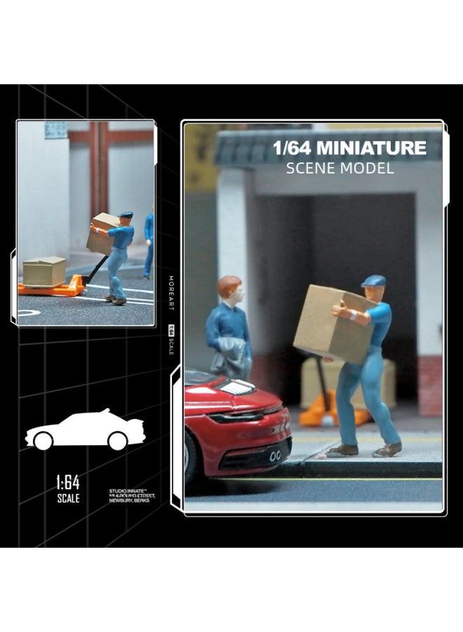 1/64 Scale Miniature Doll Model Toy Handheld Figurine Decorative Scene Prop Sandbox Companion Character-Color:Explosion Proof Shield Special Police-Green  - Image 5