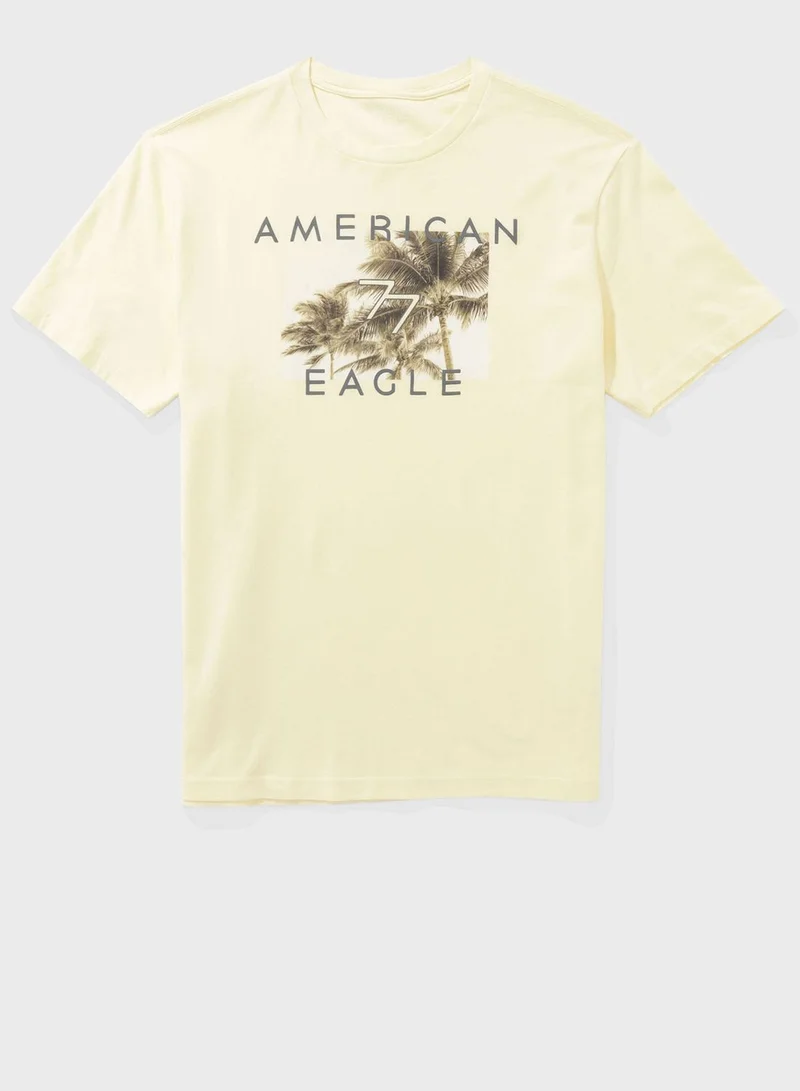 امريكان ايجل Logo Graphic Crew Neck T-Shirt