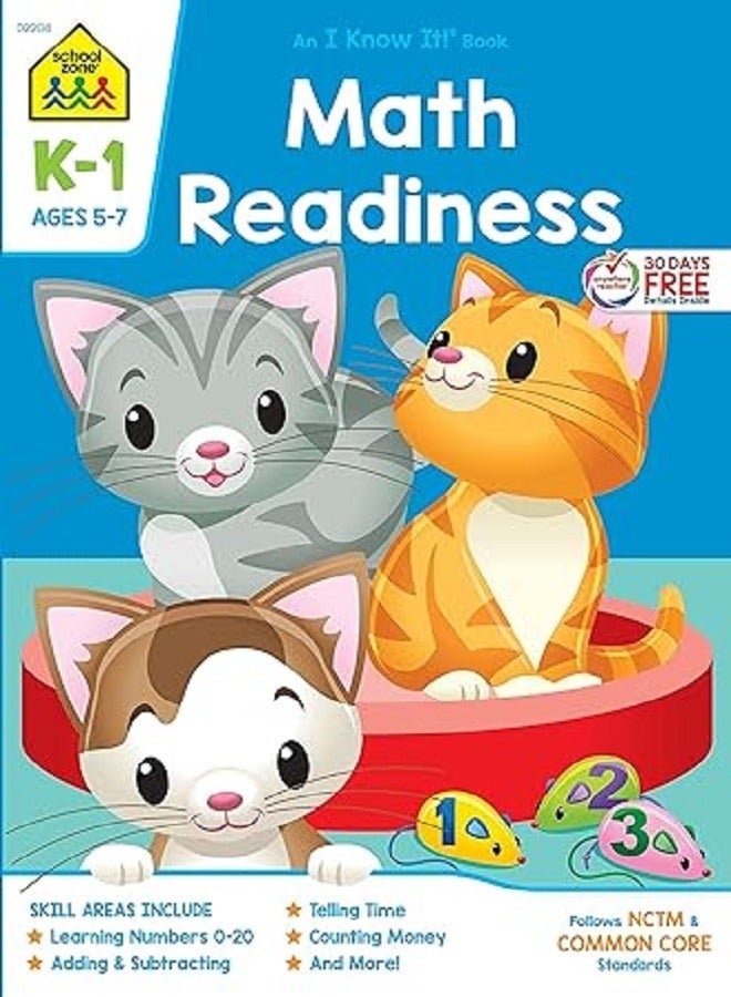School Zone Math Readiness Grades K-1 Workbook