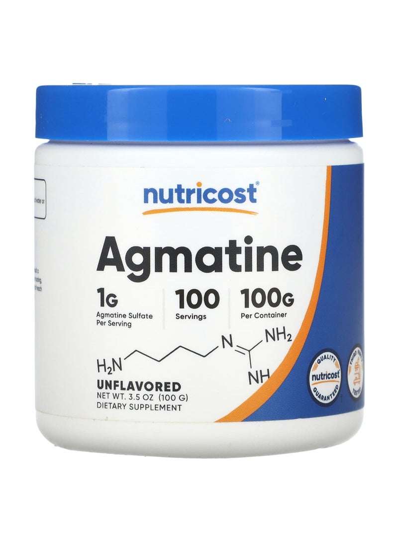 Nutricost Agmatine, Unflavored, 3.5 oz (100 g)