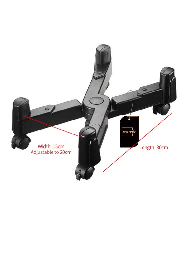 Sharpdo Computer Case Stand, Mobile CPU Holder with 4 Caster Wheels Fits for Most Computer Tower Case, Gaming PC, Printer, Under Desk PC Holder  - Image 5