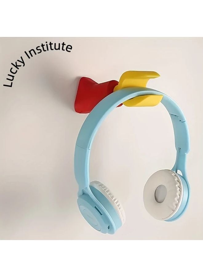 Red And Yellow Wall Mounted Hook Lockable Adhesive Screw Mount Organizer For Headphone Umbrella Hat - Image 2