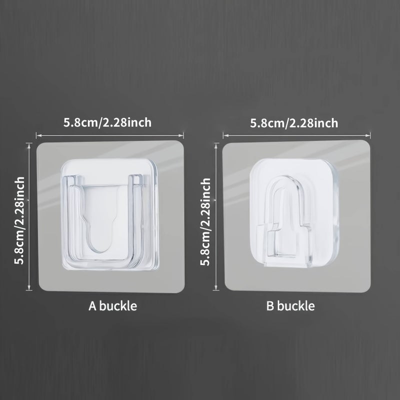 14 Pcs Adhesive Wall Hooks No Drill Easy Install for Kitchen Bathroom Office - Image 3