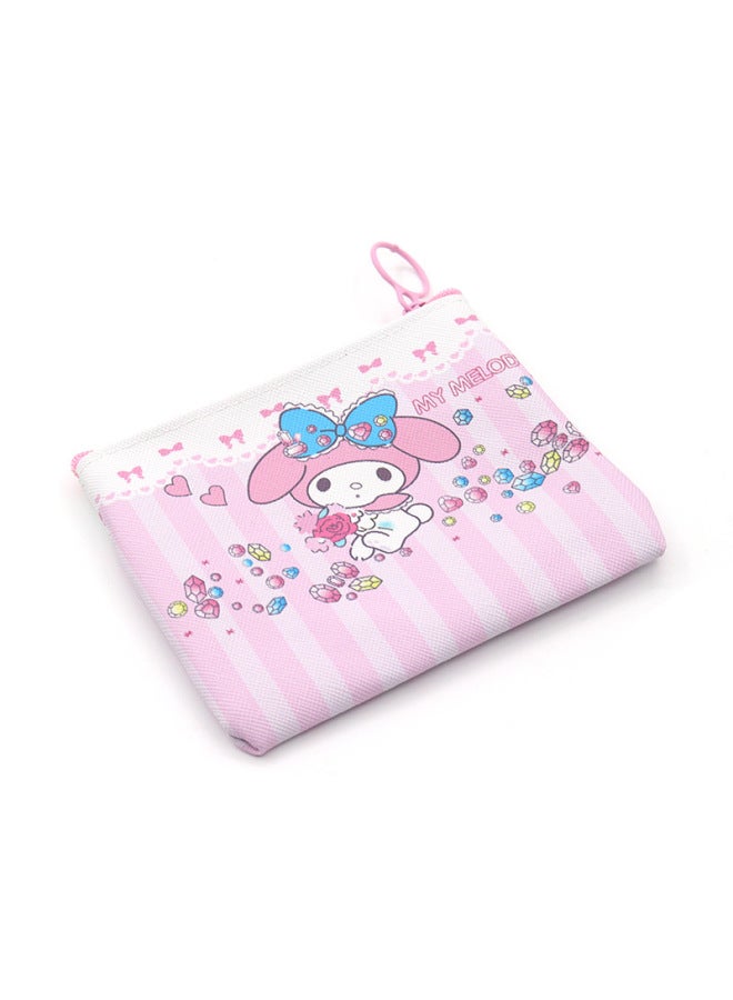 Three Lily Pu Leather Coin Purse Melody Kt Big Ear Small Dog Coin Wallet Doll Machine Hard Bag-Color:Striped Puppy - Image 5