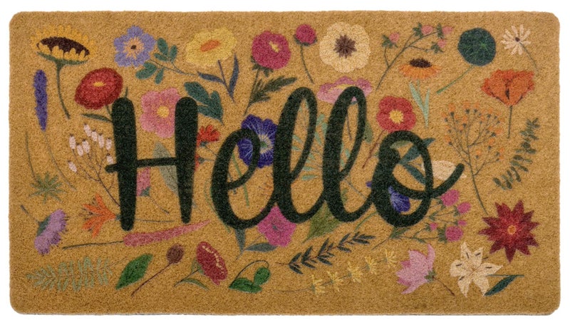 Eohak Spring Welcome Door Mat With Non-Slip Backing - Flower Seasonal Farmhouse Decoration 17 x 29 Inch - Image 1