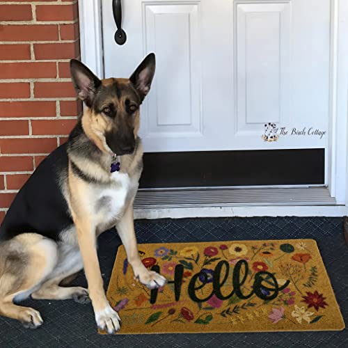 Eohak Spring Welcome Door Mat With Non-Slip Backing - Flower Seasonal Farmhouse Decoration 17 x 29 Inch - Image 2