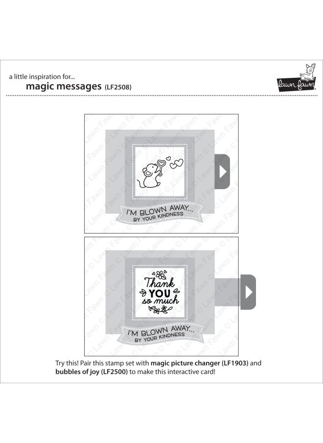 Lawn Fawn - Clear Stamp Magic Messages - Image 1