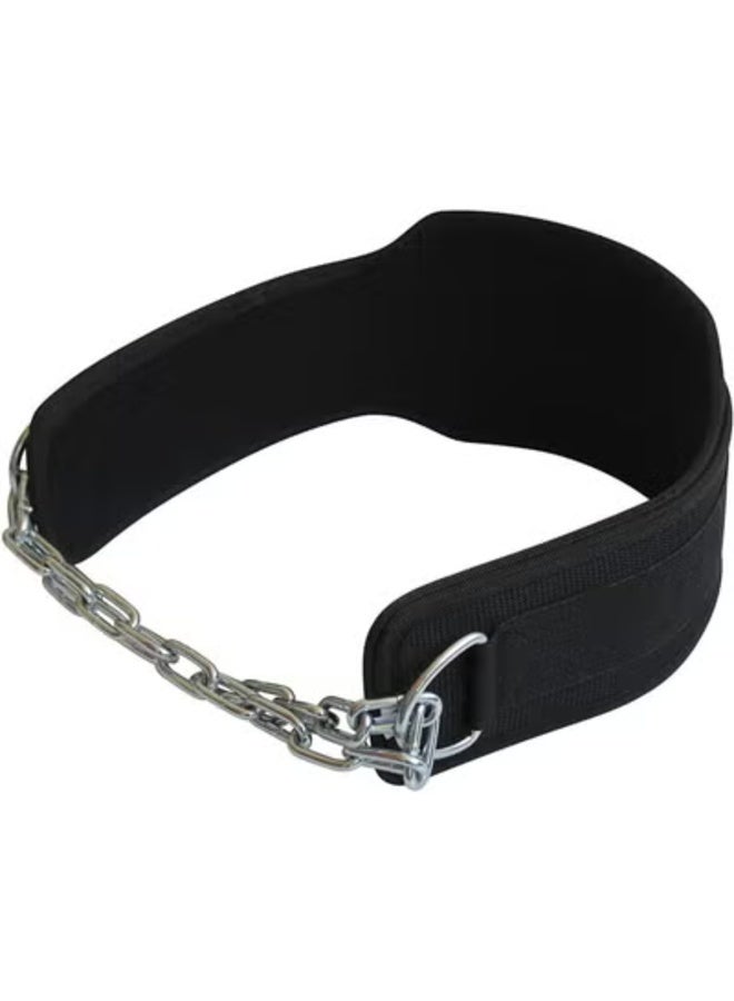 MD Stay Fit Weight Lifting Dip Belt With Heavy Duty Steel Chain For Pull Ups And Dips Black Gym Fitness Strength Training Equipment - Image 4