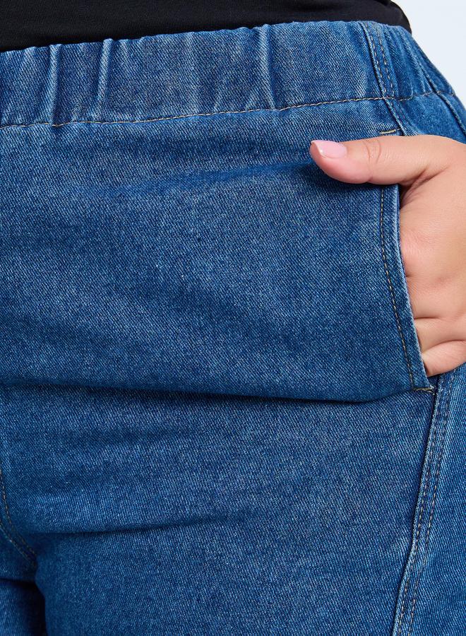 ستايلي بنطال جينز بقصة مريحة مقاس كبير - Image 3