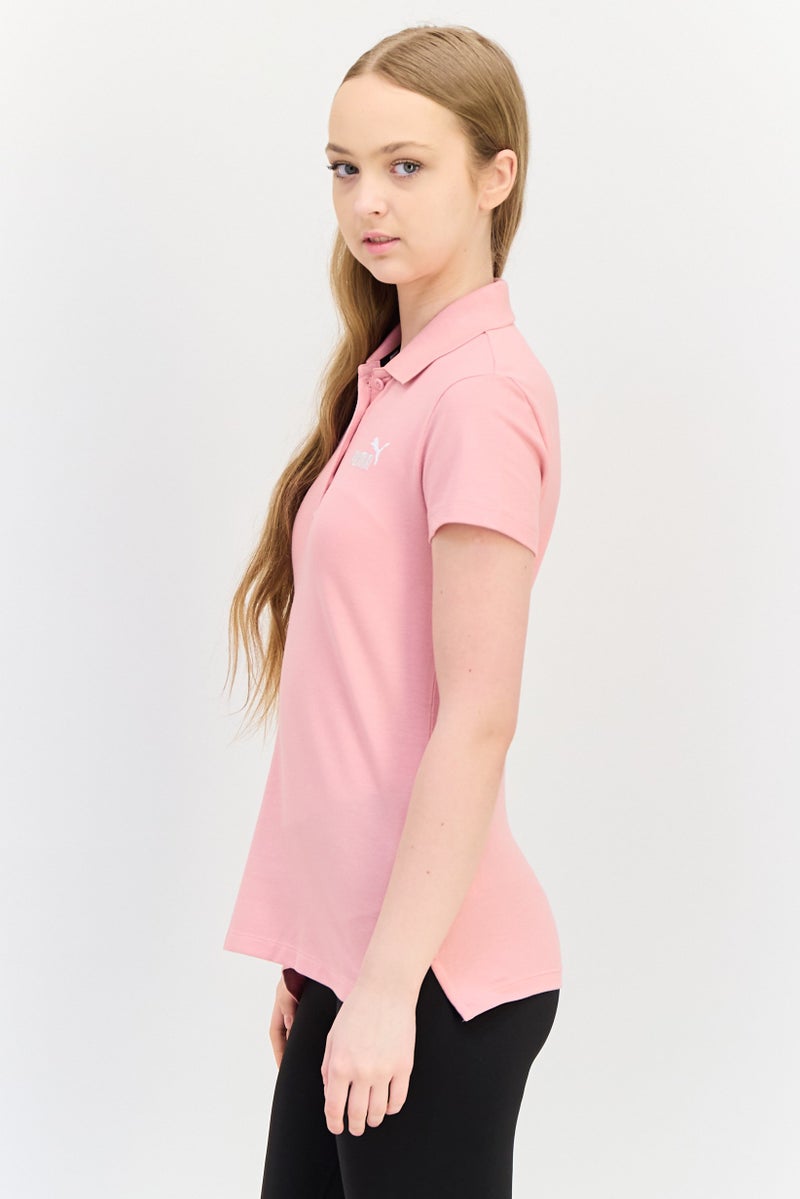 PUMA Women Sportswear Fit Embroidered Logo Outdoor Polo Shirt, Pink - Image 2