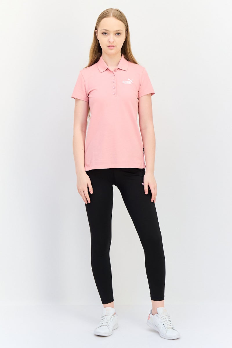 PUMA Women Sportswear Fit Embroidered Logo Outdoor Polo Shirt, Pink - Image 3